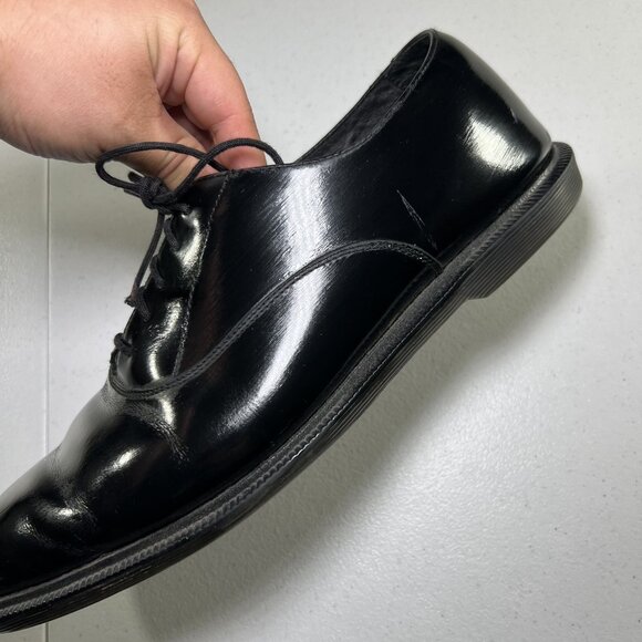 Dr. Martens Mens Fawkes Black Dress Shoes Size 10 Black Oxford Henley Sole